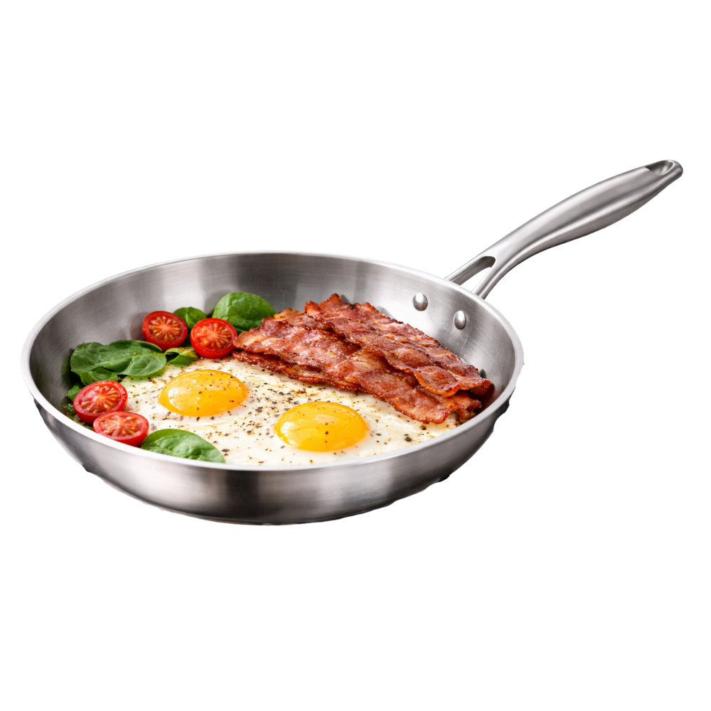 Lot de 3 poêles en acier